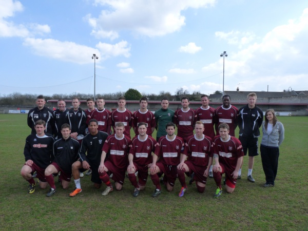 Back Row L-R: Paul Milsom (Asst Manager), Andy Crabtree (Coach), Josh Jeffries, James Vincent, Craig Loxton, Stuart Pearson, Joe Bushin, Kyle Phillips, Marcus Mapstone, Scott Brice, Nick McCootie,Nick Bunyard (Manager), Maizie Phillips (Physio)/
Front Row L-R: James Billing, Steve Bridges, Joe Viner, Ben Lacey, Stuart Tovey, Dan Cleverley (Captain),Brandon Barnes, Mike Reaney. Back Row L-R: Paul Milsom (Asst Manager), Andy Crabtree (Coach), Josh Jeffries, James Vincent, Craig Loxton, Stuart Pearson, Joe Bushin, Kyle Phillips, Marcus Mapstone, Scott Brice, Nick McCootie,Nick Bunyard (Manager), Maizie Phillips (Physio)/
Front Row L-R: James Billing, Steve Bridges, Joe Viner, Ben Lacey, Stuart Tovey, Dan Cleverley (Captain),Brandon Barnes, Mike Reaney.